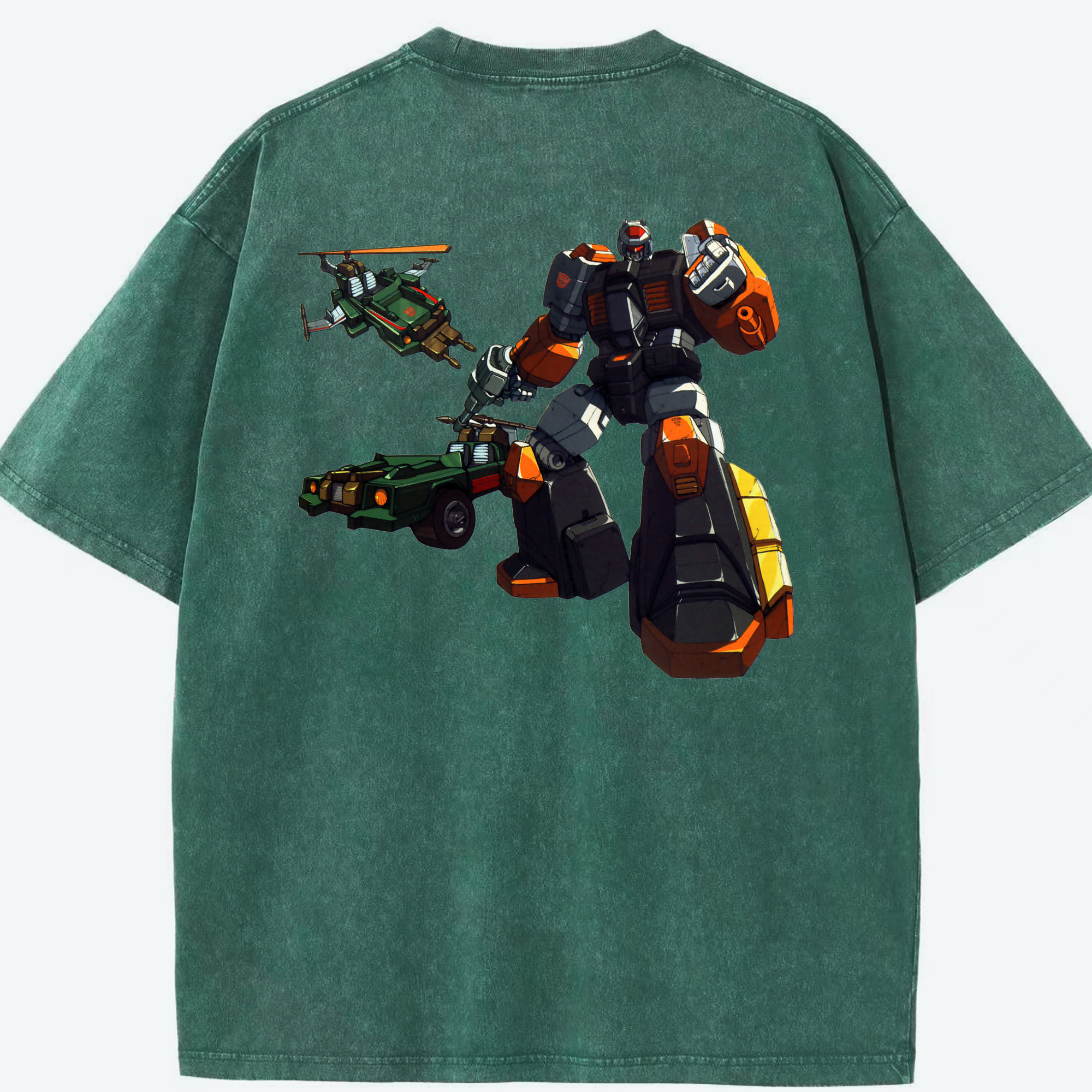 （画像用）  綿100% ヴィンテージ風 半袖Tシャツ（背面プリント）